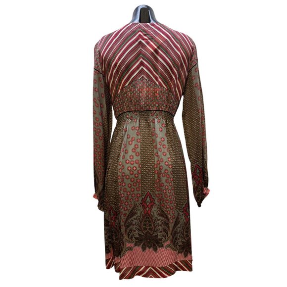 Johnny Was Dress/Silk Slip Gray Multi S - Picture 2 of 9